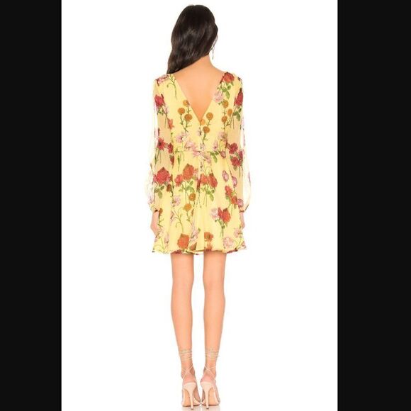 NWT Revolve x BB Dakota Botanical Bae Dress in Yellow Iris | Size 8 - Picture 3 of 12